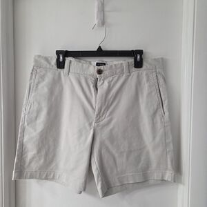 J. Crew Factory Men's Cream Flat Front Shorts